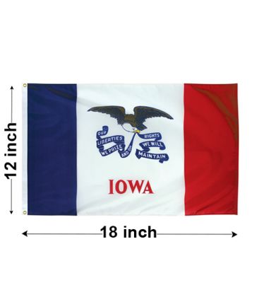 12"x18" Iowa Nylon Outdoor Flag